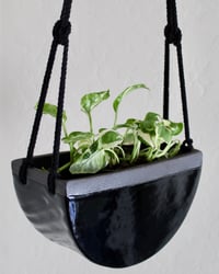 Image 3 of 'Obsidian' Hanging Luna Planter