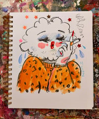 Image 1 of Cloud babe smokin in cheetah print (original)