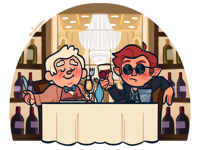 Image 4 of GOOD OMENS — Angels Dining (Standee)