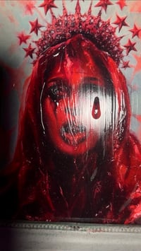 Image 3 of ‘VEIL OF SORROW’ [ Unique Mini Print - { 1/1 } ] - Hand Embellished Museum Archival Print