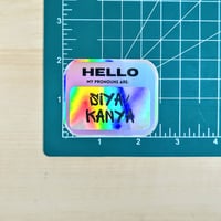 Image 2 of PRONOUNS Holographic Sticker