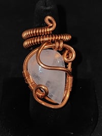 Adjustable Rose Quartz ring #1, Madagascar