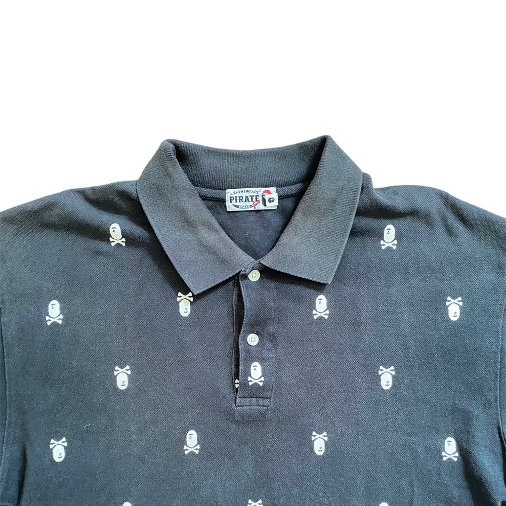 Bape Pirate All Over Print Skull Polo 