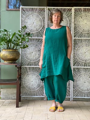 Image of Florence Pants - Green Linen