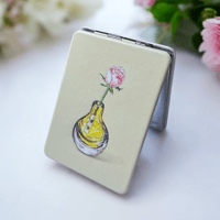 Image 1 of Yellow Vase Folding Compact Mirror