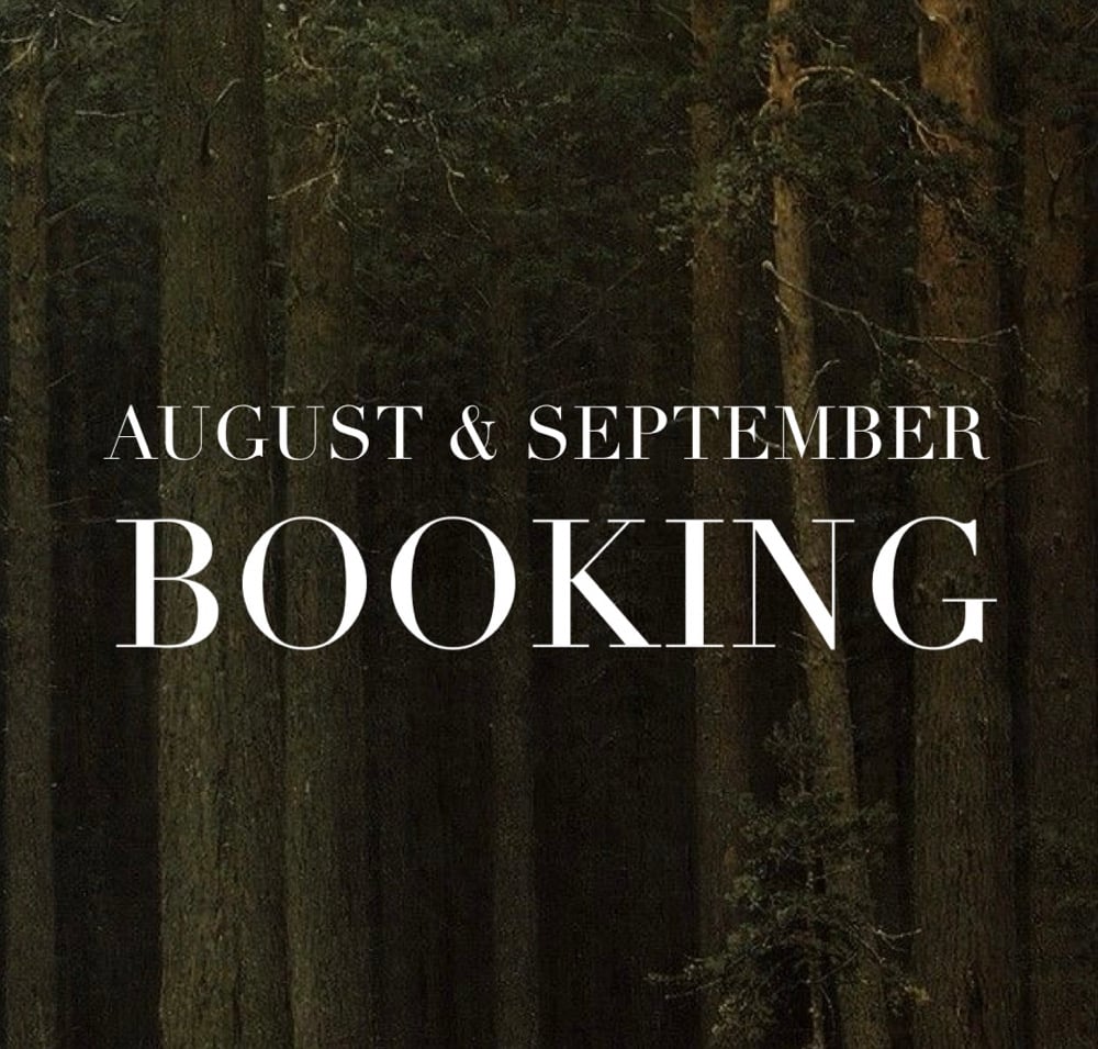 Image of August and September Booking