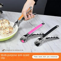 Image 6 of Kitchen Anti Scald Plate Bowl Dish Pot Holder Holder Stainless Steel Clamp Anti-hot Clip Lifter Kitc