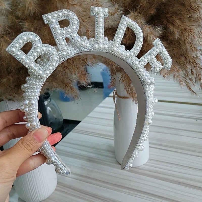 Image of Bride Pearl Headband 