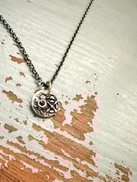 Image 9 of tiny rose pendant with blue sapphire