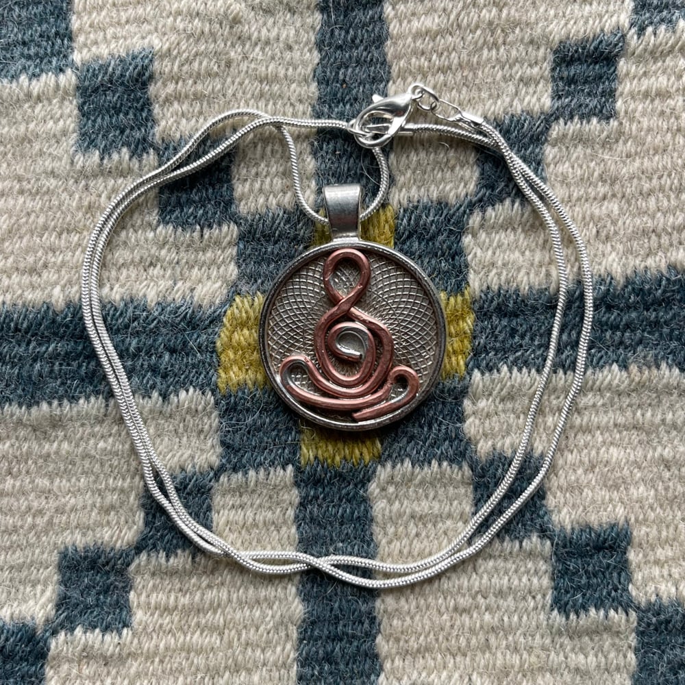 Sitting Sukhasana Easy Meditation Yoga Pose Pendant 