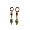 garnet + green cubic zirconia earrings