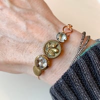 Image 1 of "Anjou" Bronze Button Bracelet