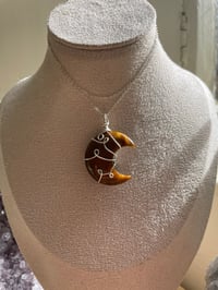Image 4 of Tigers Eye Silver  Moon Necklace