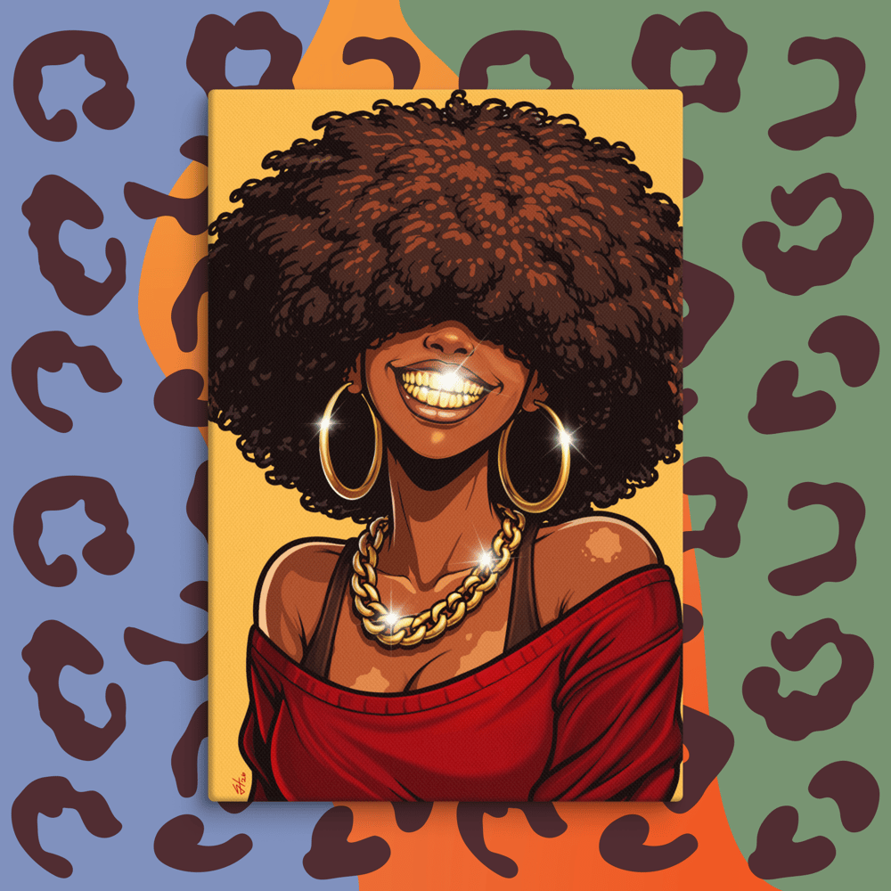 Canvas Print Grilling Woman