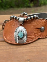 Turquoise Cowboy Hat Pendant 