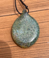 Image 1 of Mossy Glass Worrystone Pendant 