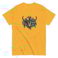 Image 11 of Unisex classic tee, Turquoise and Brown Skull Tee, Western