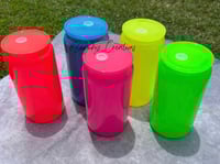 Image 1 of Neon Color Glass Can Set
