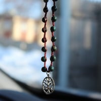 Image 1 of Bloodstone Tree of Life Car Charm