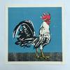 Rooster screen print