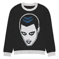 Image 1 of Oh My Goth White Trim Knitted crew neck sweater