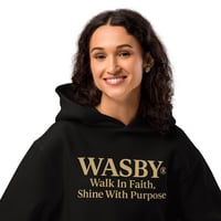 Image 1 of WASBY® Faith & Purpose Oversized Heavyweight Hoodie – Christian Streetwear Essential