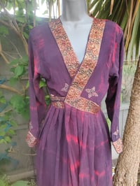 Image 6 of Mykonos Glitter wrap dress Maxi/ Kaftan dark red