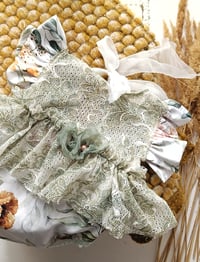 Image 2 of Newborn girls body-dress for photoshoots | Emily | floral sage