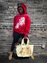 Image 2 of "Money Talks" Red Distressed Sun Wash Zip Up