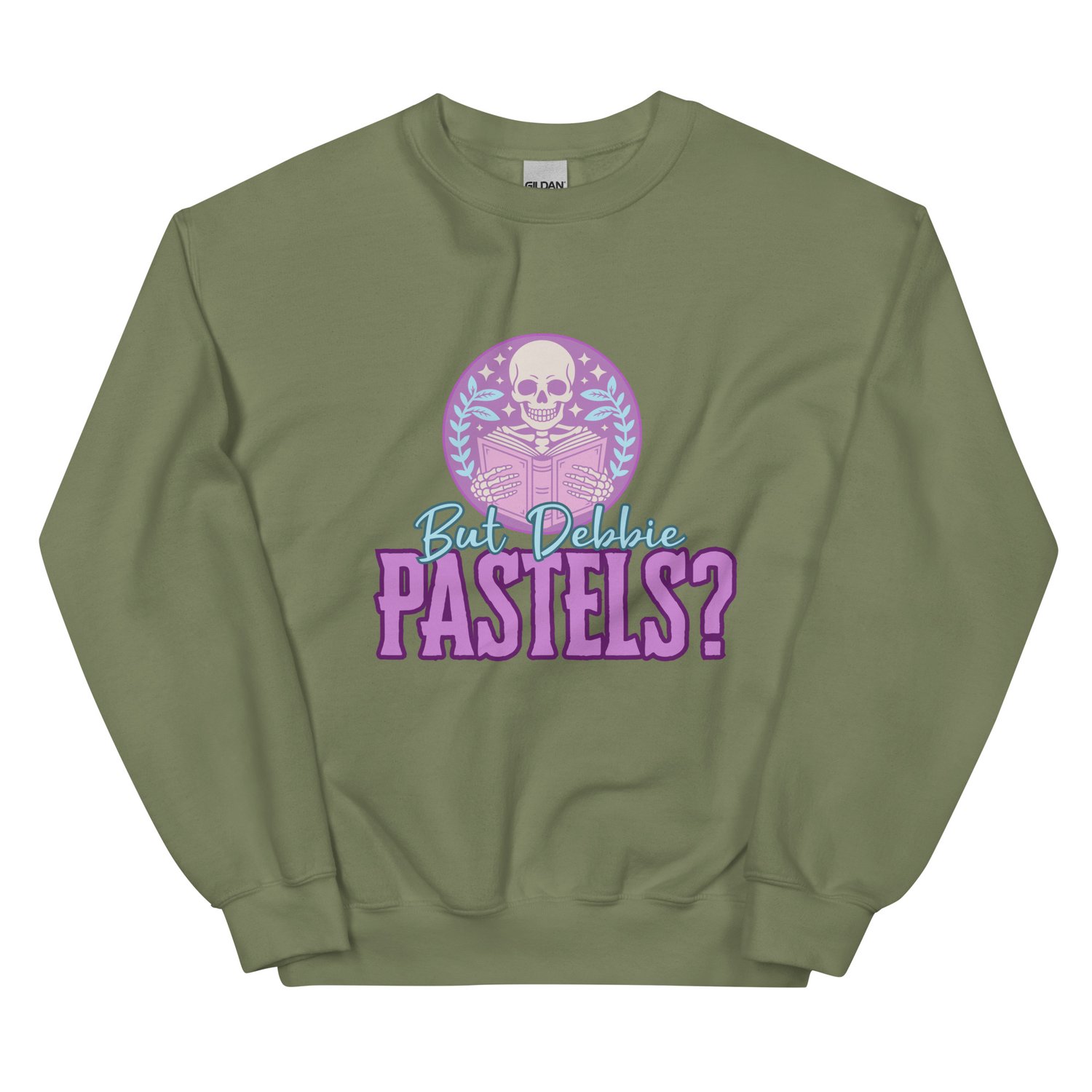 Image of Pastels skeleton reading Unisex Sweatshirt