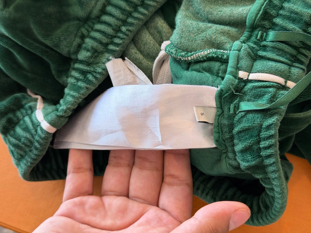 Image of Gucci Green Velour Lounge Pants