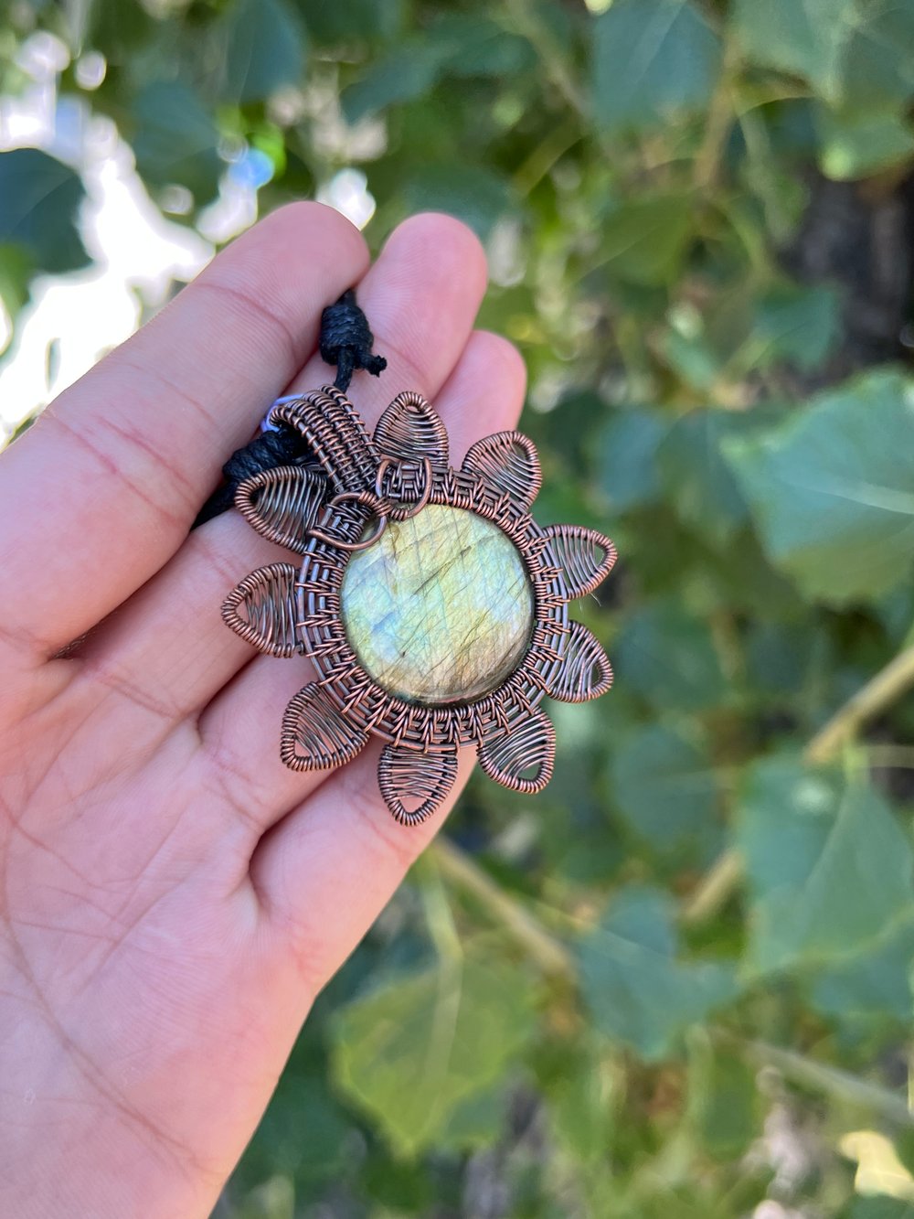Image of Labradorite - Flower Pendant 2
