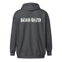 Image 1 of Old school Street Style BadAss Quilter Unisex heavy blend  ZIP hoodie