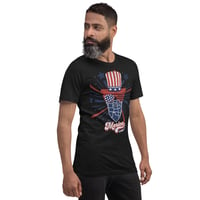 Image 4 of MERICA T-SHIRT RED, WHITE, AND BLUE USA 4TH OF JULY MERMORIAL DAY COAST 2 COAST BEARDS