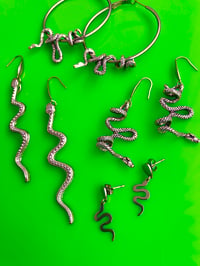 Image 3 of SNAKE EARRING DROPS OR STRETCHERS