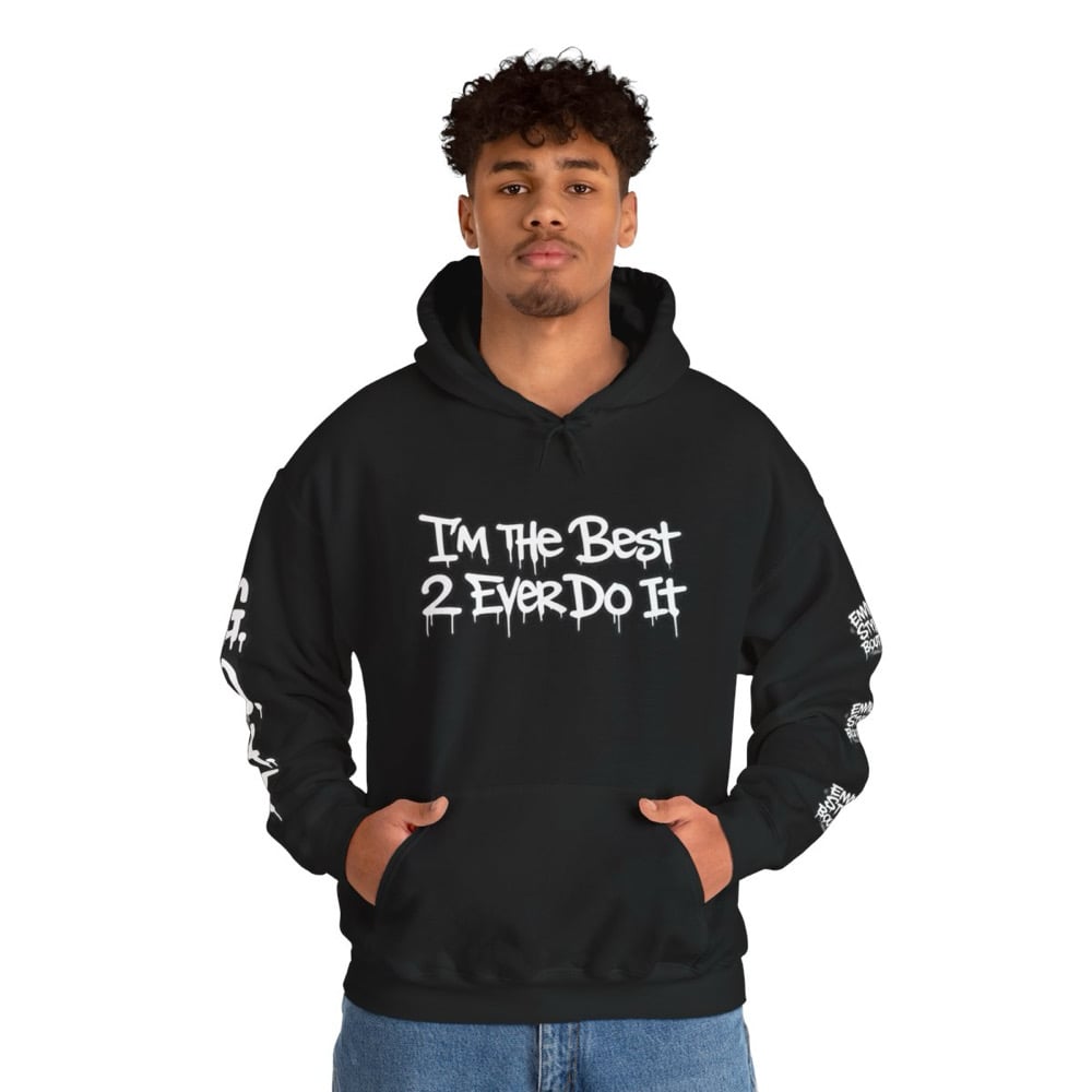 Image of Unisex GOAT Graffiti Hoodie — "I’m the Best 2 Ever Do It" Streetwear Pullover