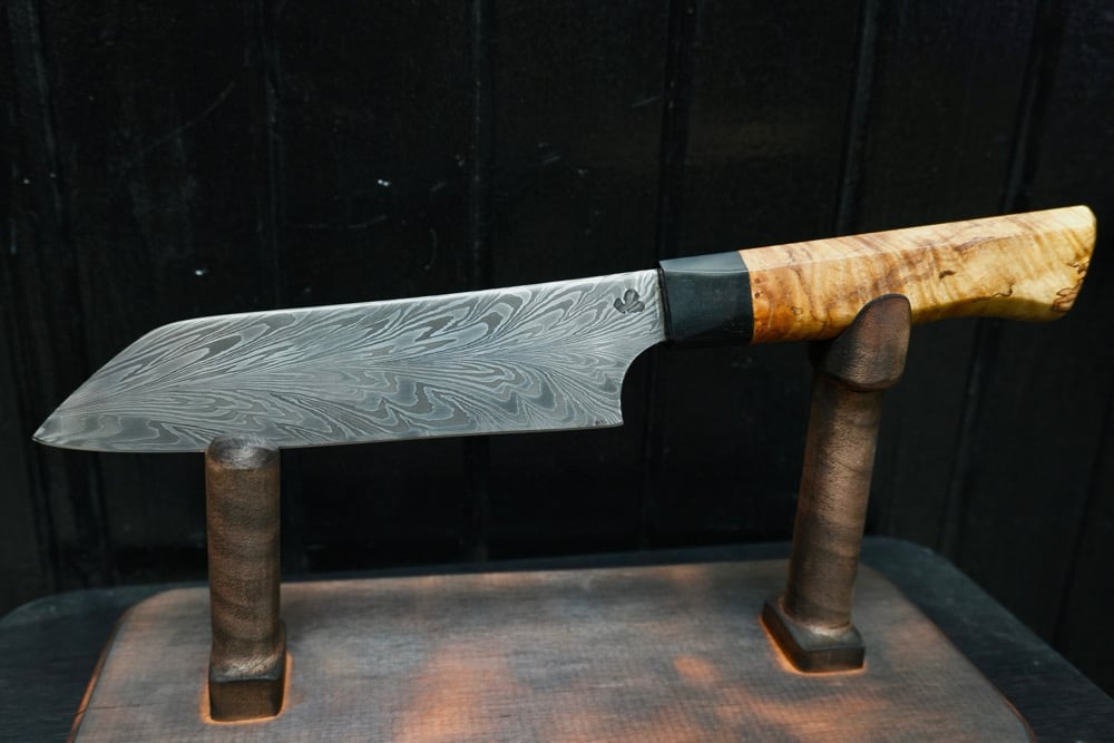 Image of Feather Damascus chefs 