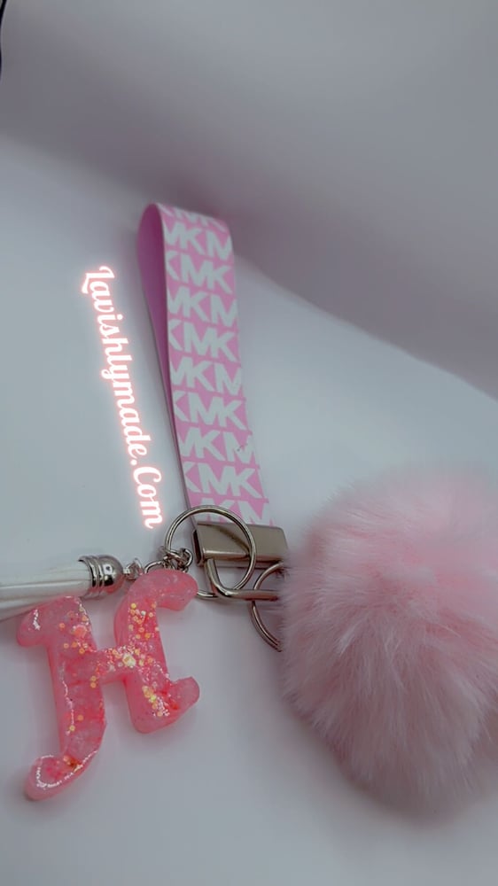 Image of White/pink MK Keychain🤍