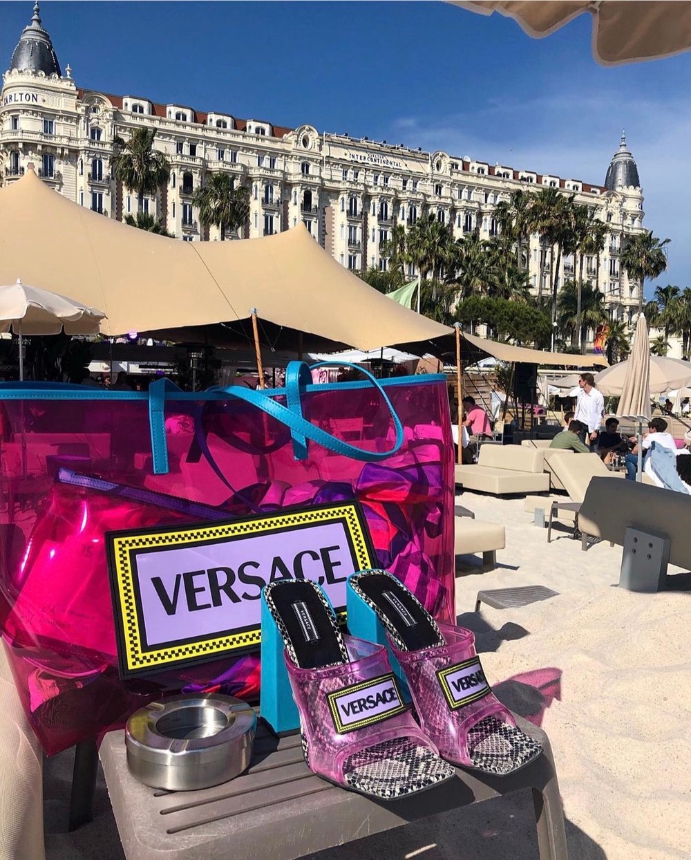 Image of VERSACE VINYL SOFT PVC TOTE BAG 
