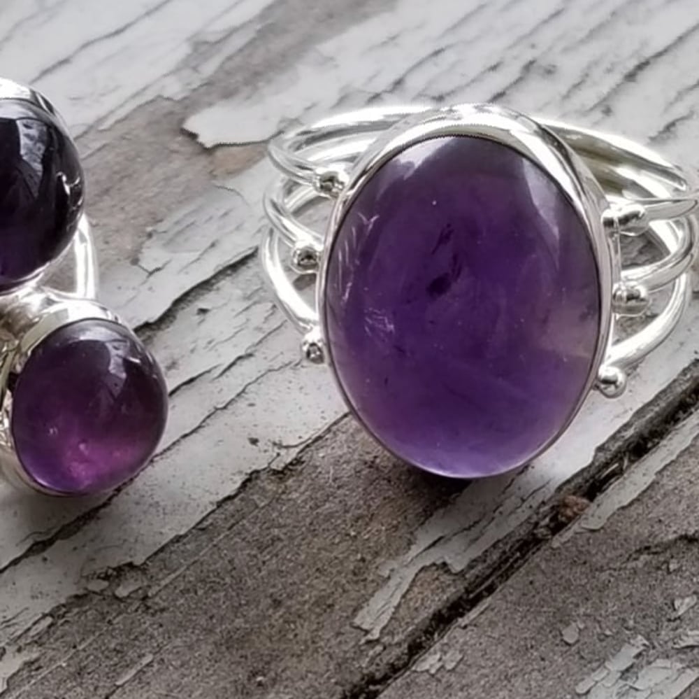 Image of Mystic - Amethyst Rings in Sterling Silver