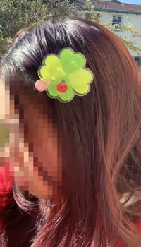 Image 3 of clover  hair clip