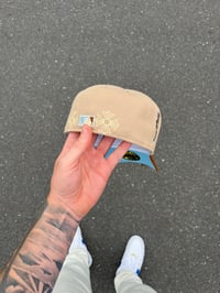 Image 3 of  SKY BLUE BRIM NEUTRAL TONE HOUSTON ASTROS CUSTOM FITTED CAPl