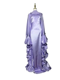 Satin Kaftan Ruffle Set