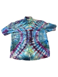 Image of 2XL Blue Fanfold Button Up