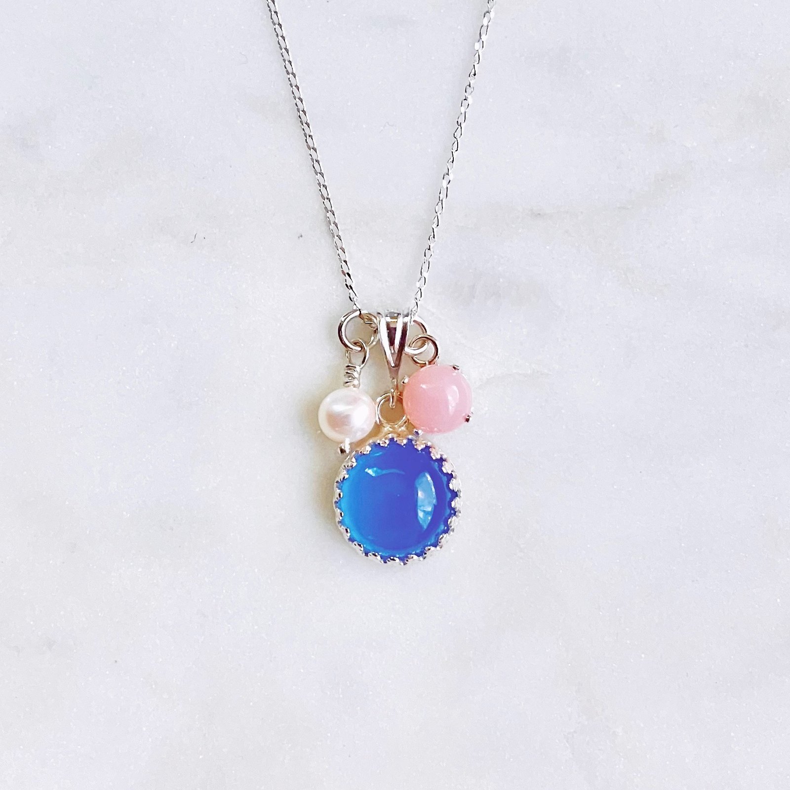 Blue Chalcedony Heart Necklace - Alexis Dove Jewellery