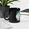 Black Glossy Mug - Fox w/ Good Vibes 