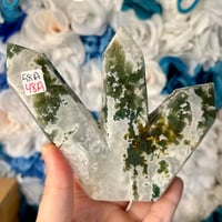 Image 1 of Moss Agate Triple Point (58A)