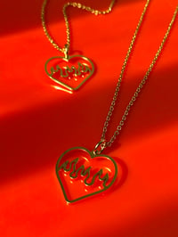 Image 3 of MINI HEART FLAME NECKLACE 