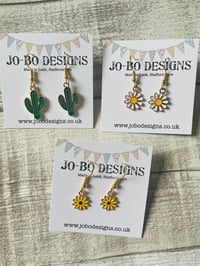 Plant and flower quirky earrings