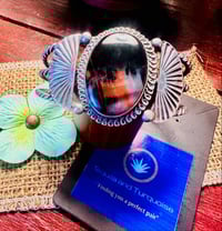 Image 2 of Vintage Petrified Wood and Rope cuff